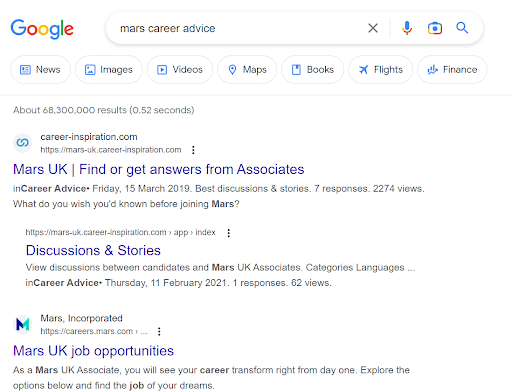 Clinch Mars Careers Site Google Search